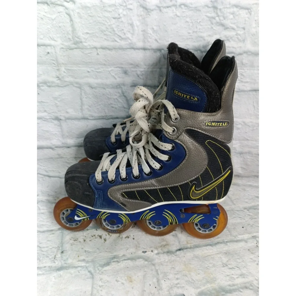 Nike Ignite LX Inline Skates Rollerblades Blue Gray US M 7 EE / L 7.5 EU 40.5